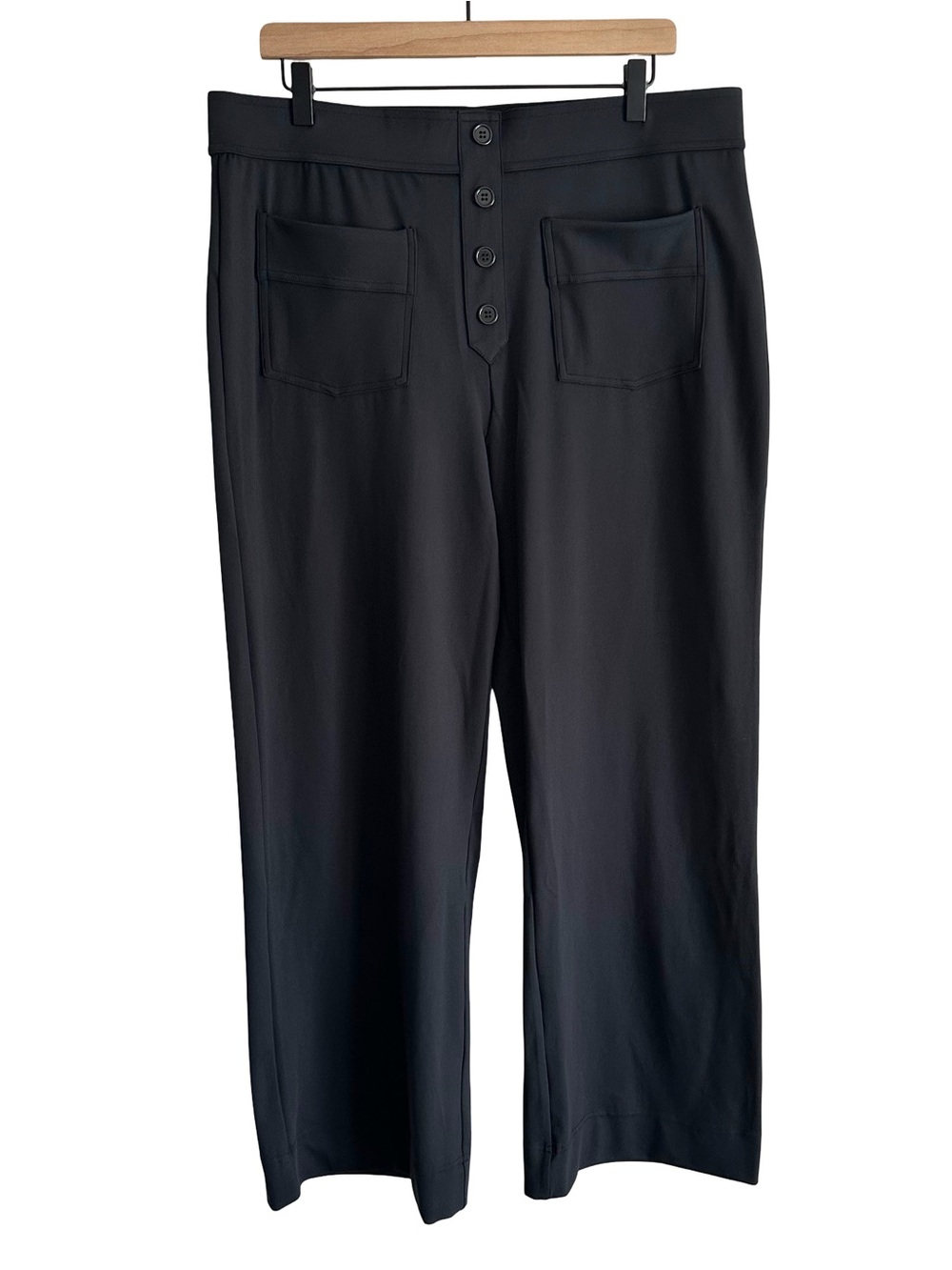 NWT Halara DayStretch High Waisted Pockets Straight Leg Casual Pants Black 1X - Picture 2 of 10